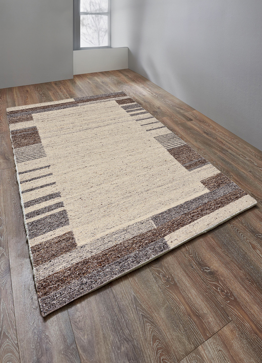 Modern - Handgewebte Brücken und Teppiche, in Größe 103 (Brücke, 60x 90 cm) bis 292 (Teppich, 250x350 cm), in Farbe BORDÜRE