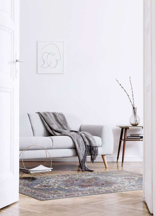 Klassisch - Pflegeleichte, gewebte Brücken und Teppiche, in Größe 113 (Brücke, 80x150 cm) bis 301 (Teppich, ø 100 cm), in Farbe BEIGE Ansicht 8