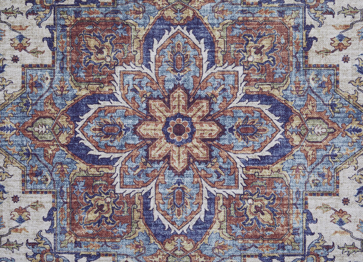 Klassisch - Pflegeleichte, gewebte Brücken und Teppiche, in Größe 113 (Brücke, 80x150 cm) bis 301 (Teppich, ø 100 cm), in Farbe BEIGE Ansicht 10