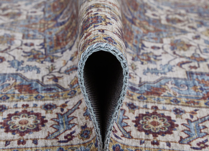 Klassisch - Pflegeleichte, gewebte Brücken und Teppiche, in Größe 113 (Brücke, 80x150 cm) bis 301 (Teppich, ø 100 cm), in Farbe BEIGE Ansicht 15