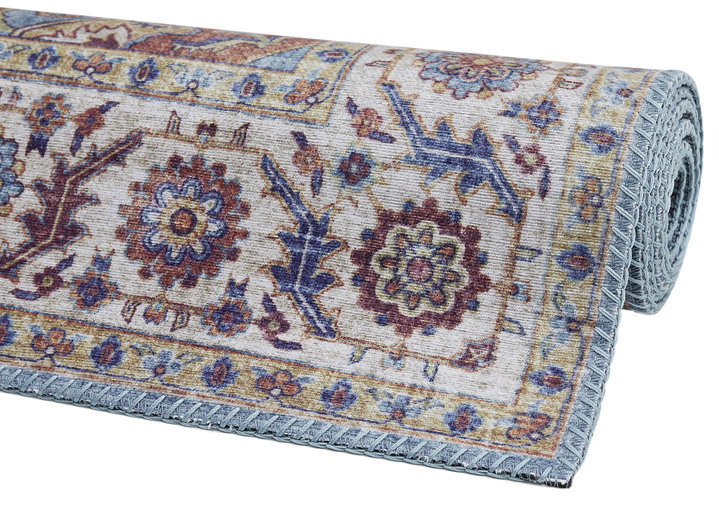 Klassisch - Pflegeleichte, gewebte Brücken und Teppiche, in Größe 113 (Brücke, 80x150 cm) bis 301 (Teppich, ø 100 cm), in Farbe GRAU Ansicht 15