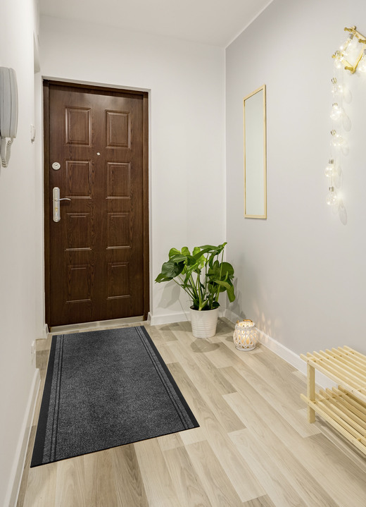 Läufer & Stufenmatten - Läufer für Innen- und Außenbereich geeignet , in Größe 102 (Läufer, 66 cm breit) bis 104 (Läufer, 80 cm breit), in Farbe ANTHRAZIT Ansicht 3