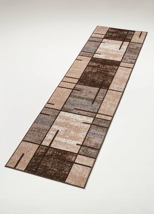 Läufer & Stufenmatten - Grafisch gemusterte Läufer, in Größe 102 (Läufer, 67 cm breit) bis 106 (Läufer, 100 cm breit), in Farbe GRAU Ansicht 3