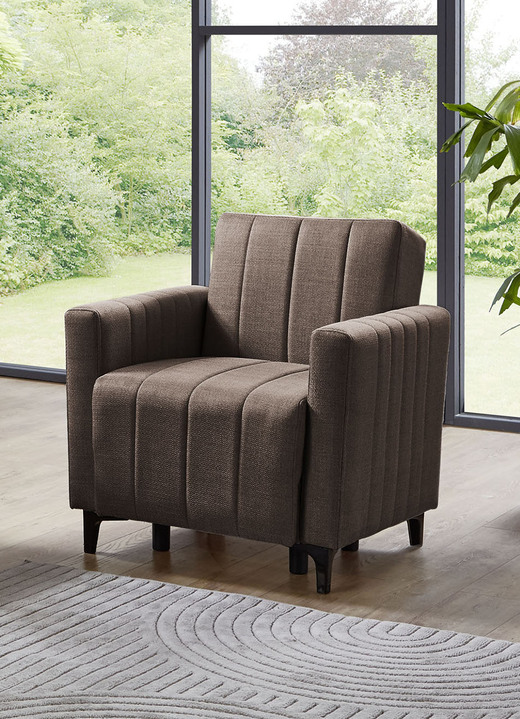 Polstergruppen - Frei im Raum aufstellbare Polstermöbel mit Bettfunktion, in Farbe GRAU, in Ausführung Polstergruppe, 2-teilig (1 Dreisitzer, 1 Zweisitzer) Ansicht 27