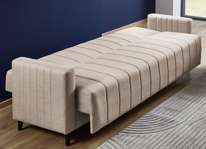 Polstergruppen - Frei im Raum aufstellbare Polstermöbel mit Bettfunktion, in Farbe GRAU, in Ausführung Polstergruppe, 2-teilig (1 Dreisitzer, 1 Zweisitzer) Ansicht 14