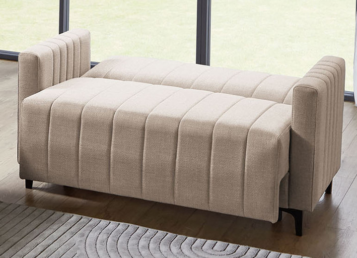 Polstergruppen - Frei im Raum aufstellbare Polstermöbel mit Bettfunktion, in Farbe GRAU, in Ausführung Polstergruppe, 2-teilig (1 Dreisitzer, 1 Zweisitzer) Ansicht 24