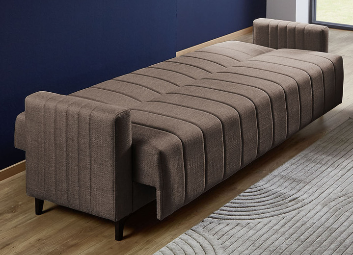 Polstergruppen - Frei im Raum aufstellbare Polstermöbel mit Bettfunktion, in Farbe GRAU, in Ausführung Polstergruppe, 2-teilig (1 Dreisitzer, 1 Zweisitzer) Ansicht 16