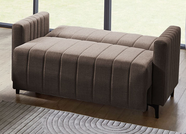 Polstergruppen - Frei im Raum aufstellbare Polstermöbel mit Bettfunktion, in Farbe GRAU, in Ausführung Polstergruppe, 2-teilig (1 Dreisitzer, 1 Zweisitzer) Ansicht 20