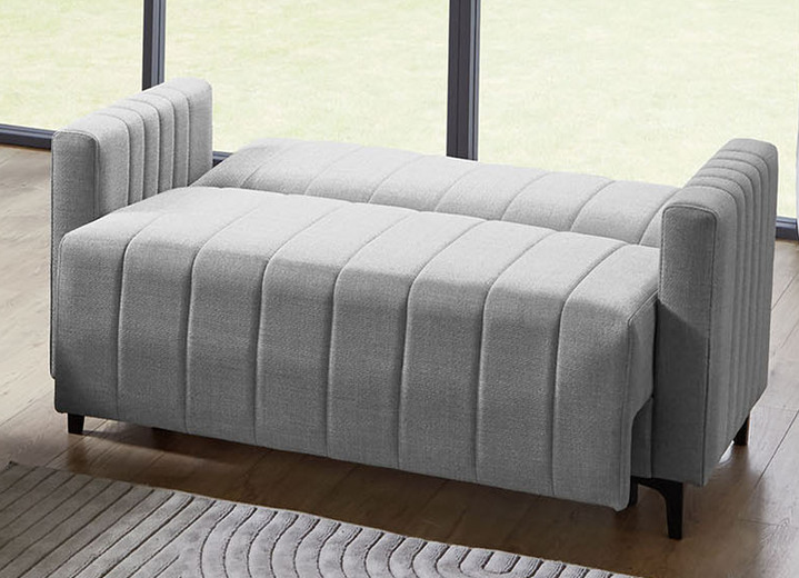 Polstergruppen - Frei im Raum aufstellbare Polstermöbel mit Bettfunktion, in Farbe GRAU, in Ausführung Polstergruppe, 2-teilig (1 Dreisitzer, 1 Zweisitzer) Ansicht 22