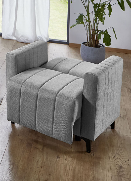 Polstergruppen - Frei im Raum aufstellbare Polstermöbel mit Bettfunktion, in Farbe GRAU, in Ausführung Zweisitzer Ansicht 30