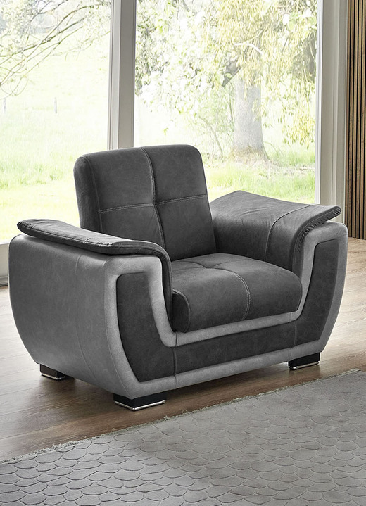 Polstergruppen - Polstermöbel mit Liegefunktion und Bettkasten, in Farbe GRAU-CREME, in Ausführung Polsterecke Ansicht 12