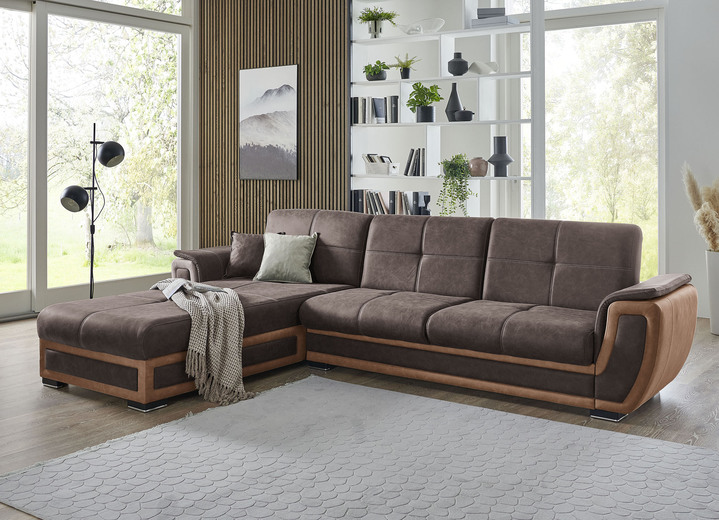 Polstergruppen - Polstermöbel mit Liegefunktion und Bettkasten, in Farbe GRAU-CREME, in Ausführung Polsterecke Ansicht 17