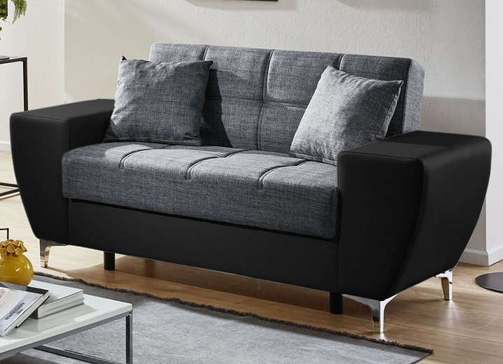 Polstergruppen - Frei im Raum aufstellbare Polstermöbel mit Bettkasten und Liegefunktion, in Farbe BRAUN-BRAUN, in Ausführung Dreisitzer Ansicht 11