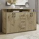Sideboards - Stylisches Highboard, in Farbe EICHE SONOMA-WEISS