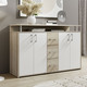 Sideboards - Stylisches Highboard, in Farbe EICHE SONOMA-WEISS