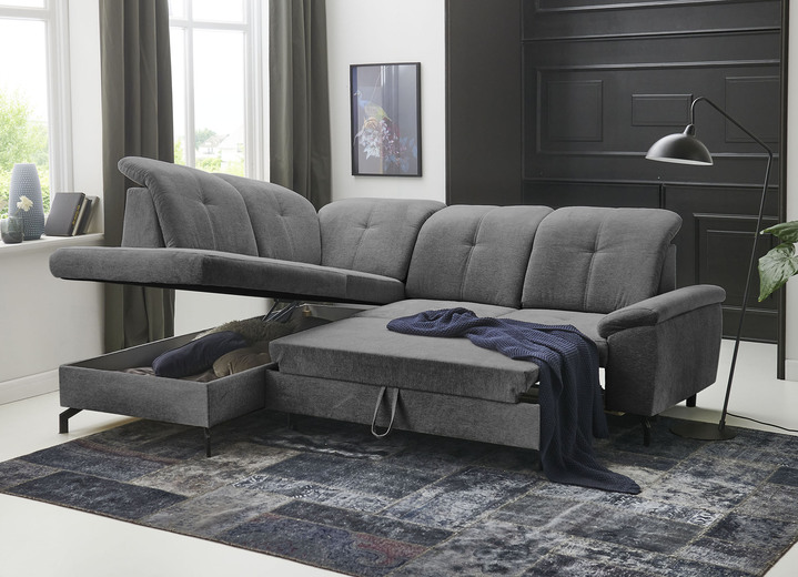 Polsterecken - Moderne Polsterecke mit Bettfunktion und Bettkasten, in Farbe ANTHRAZIT Ansicht 2