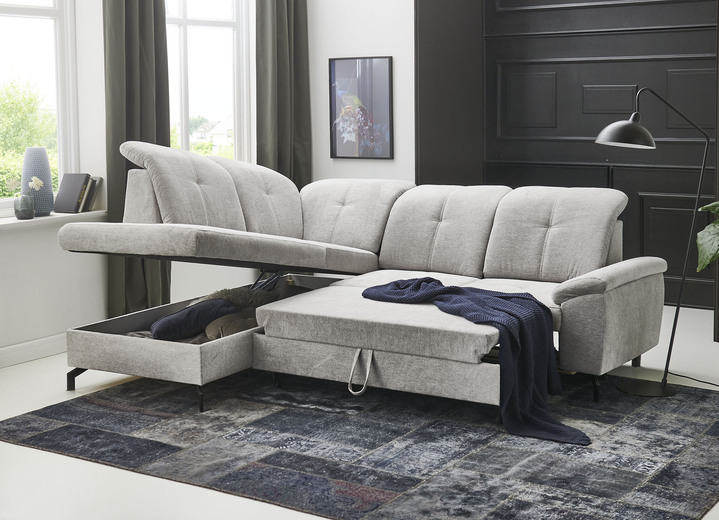 Polsterecken - Moderne Polsterecke mit Bettfunktion und Bettkasten, in Farbe ANTHRAZIT Ansicht 5