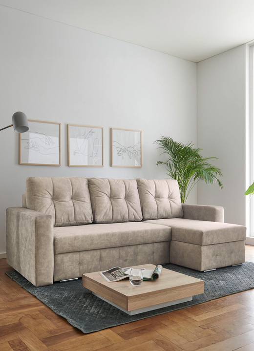Polsterecken - Polsterecke mit Bettfunktion, in Farbe BEIGE Ansicht 1