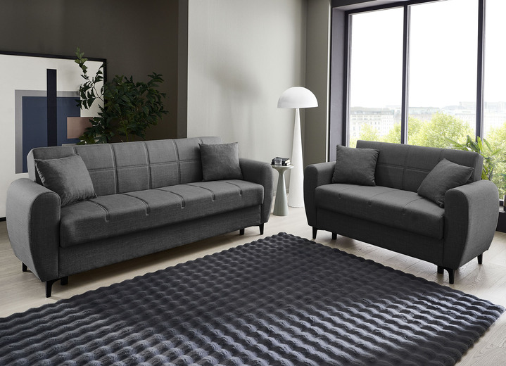 Polstergruppen - Frei im Raum aufstellbare Polstermöbel mit Bettfunktion, in Farbe BEIGE, in Ausführung Zweisitzer Ansicht 7