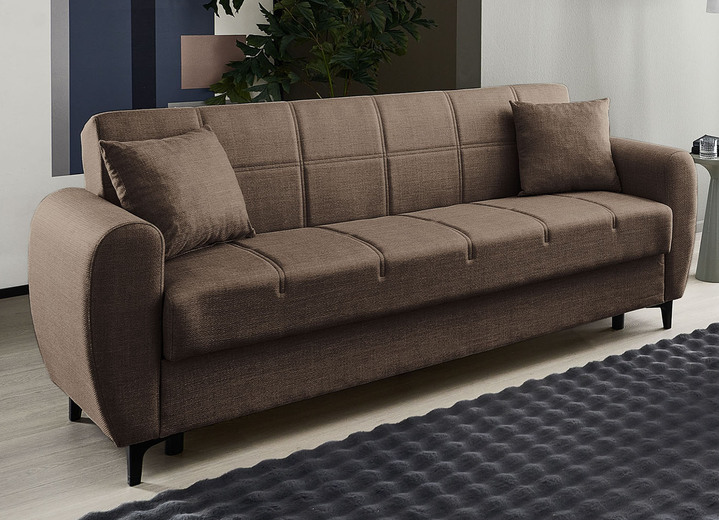 Polstergruppen - Frei im Raum aufstellbare Polstermöbel mit Bettfunktion, in Farbe BEIGE, in Ausführung Zweisitzer Ansicht 27