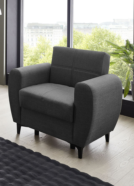 Polstergruppen - Frei im Raum aufstellbare Polstermöbel mit Bettfunktion, in Farbe BEIGE, in Ausführung Zweisitzer Ansicht 40