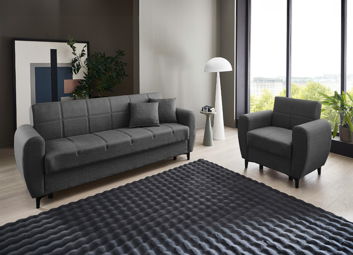 Polstergruppen - Frei im Raum aufstellbare Polstermöbel mit Bettfunktion, in Farbe BEIGE, in Ausführung Zweisitzer Ansicht 20