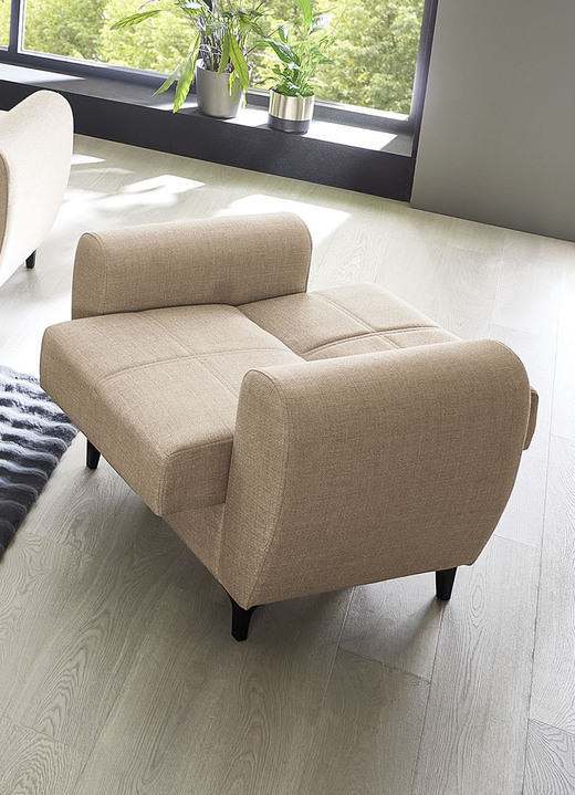 Polstergruppen - Frei im Raum aufstellbare Polstermöbel mit Bettfunktion, in Farbe BEIGE, in Ausführung Zweisitzer Ansicht 43