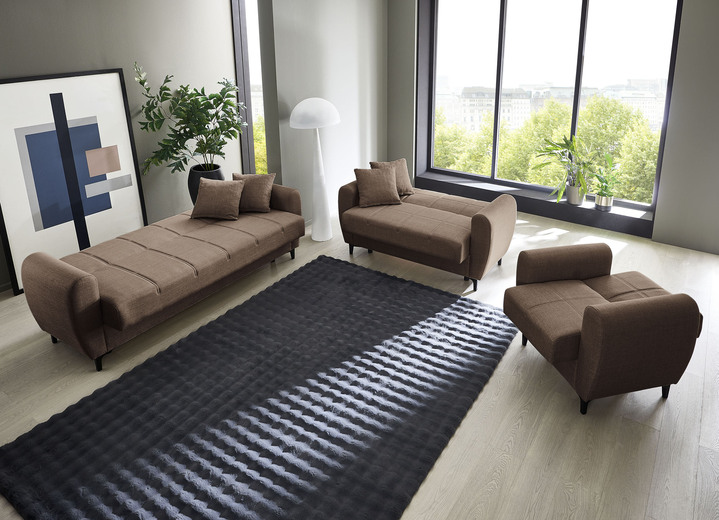 Polstergruppen - Frei im Raum aufstellbare Polstermöbel mit Bettfunktion, in Farbe BEIGE, in Ausführung Zweisitzer Ansicht 19