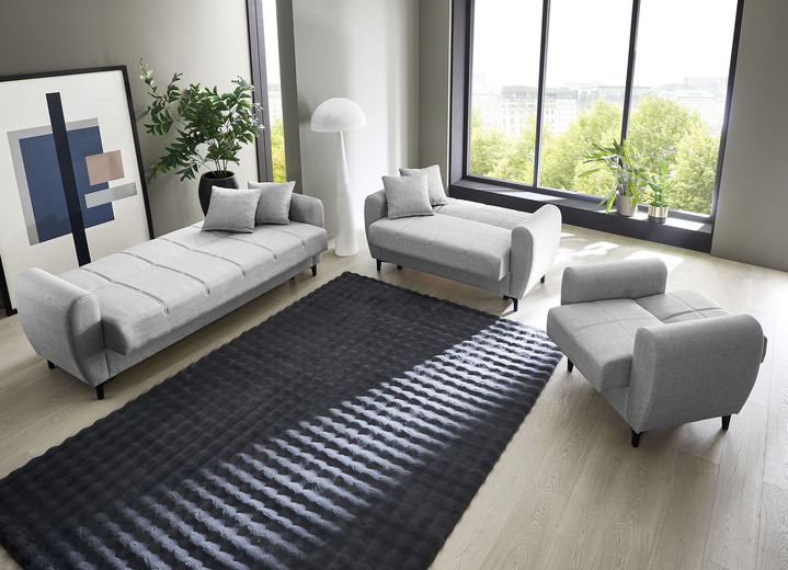 Polstergruppen - Frei im Raum aufstellbare Polstermöbel mit Bettfunktion, in Farbe BEIGE, in Ausführung Zweisitzer Ansicht 17