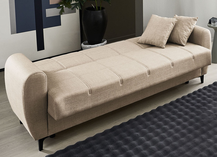 Polstergruppen - Frei im Raum aufstellbare Polstermöbel mit Bettfunktion, in Farbe BEIGE, in Ausführung Zweisitzer Ansicht 34
