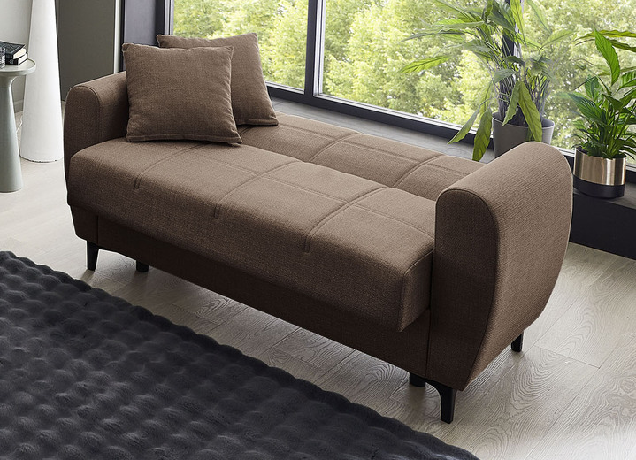 Polstergruppen - Frei im Raum aufstellbare Polstermöbel mit Bettfunktion, in Farbe BEIGE, in Ausführung Zweisitzer Ansicht 48