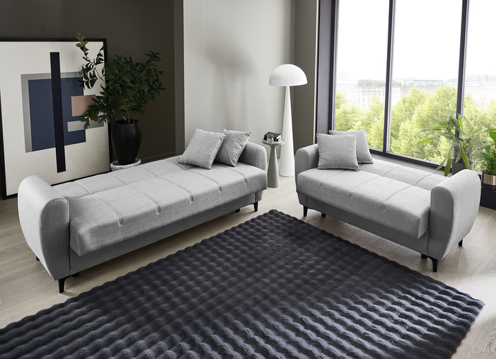 Polstergruppen - Frei im Raum aufstellbare Polstermöbel mit Bettfunktion, in Farbe BEIGE, in Ausführung Zweisitzer Ansicht 5