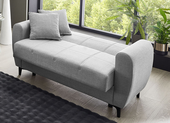 Polstergruppen - Frei im Raum aufstellbare Polstermöbel mit Bettfunktion, in Farbe BEIGE, in Ausführung Zweisitzer Ansicht 45