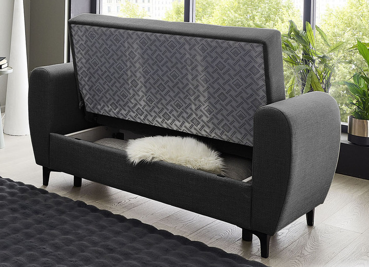 Polstergruppen - Frei im Raum aufstellbare Polstermöbel mit Bettfunktion, in Farbe BEIGE, in Ausführung Zweisitzer Ansicht 52