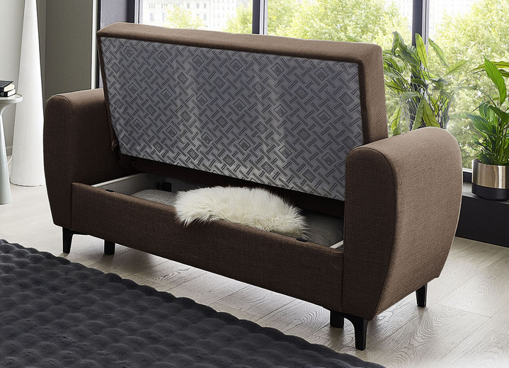 Polstergruppen - Frei im Raum aufstellbare Polstermöbel mit Bettfunktion, in Farbe BEIGE, in Ausführung Zweisitzer Ansicht 49