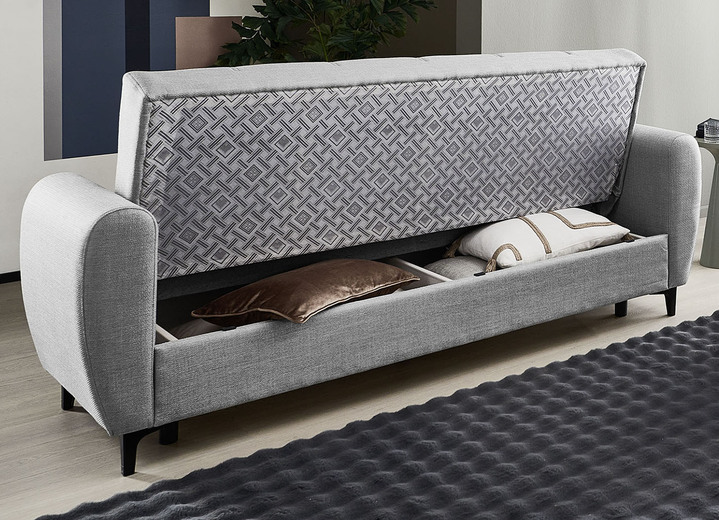 Polstergruppen - Frei im Raum aufstellbare Polstermöbel mit Bettfunktion, in Farbe BEIGE, in Ausführung Zweisitzer Ansicht 26