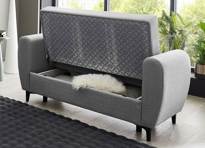 Polstergruppen - Frei im Raum aufstellbare Polstermöbel mit Bettfunktion, in Farbe BEIGE, in Ausführung Zweisitzer Ansicht 46