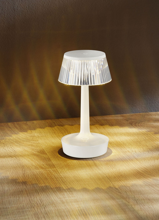 Tischleuchten - LED-Tischleuchte mit Kristall-Effekt, in Farbe WEISS Ansicht 1