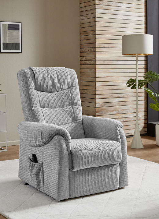 TV-Sessel / Relax-Sessel - TV-Sessel auf Rollen, in Farbe GRAU, in Ausführung TV-Sessel, manuell verstellbar Ansicht 13
