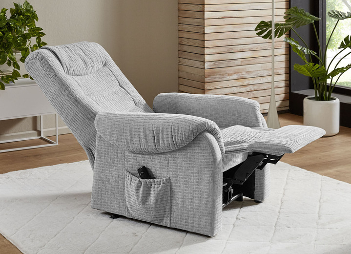 TV-Sessel / Relax-Sessel - TV-Sessel auf Rollen, in Farbe GRAU, in Ausführung TV-Sessel, manuell verstellbar Ansicht 15