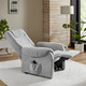 TV-Sessel / Relax-Sessel - TV-Sessel auf Rollen, in Farbe GRAU, in Ausführung TV-Sessel, manuell verstellbar – Farbe GRAU – Ansicht 3