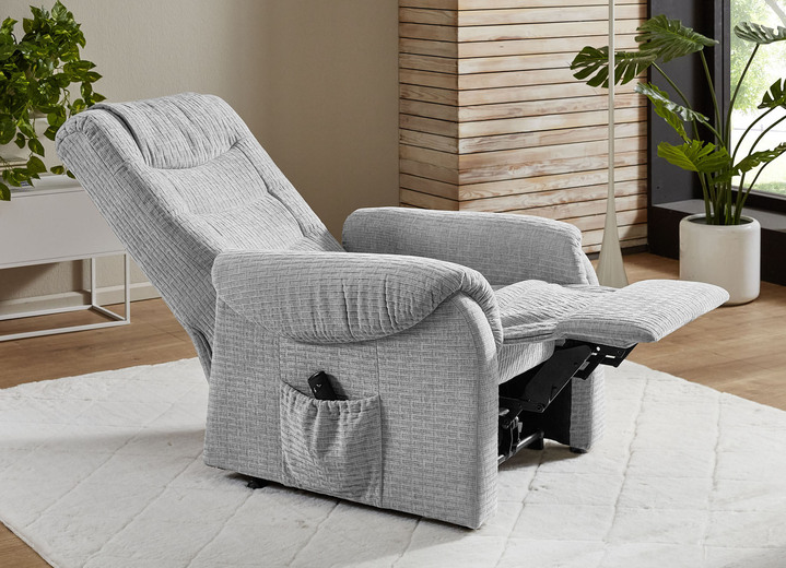 TV-Sessel / Relax-Sessel - TV-Sessel auf Rollen, in Farbe GRAU, in Ausführung TV-Sessel, manuell verstellbar Ansicht 2