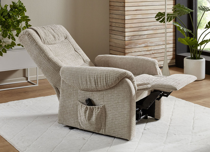 TV-Sessel / Relax-Sessel - TV-Sessel auf Rollen, in Farbe GRAU, in Ausführung TV-Sessel, manuell verstellbar Ansicht 6