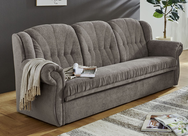 Polstergruppen - Klassische Polstermöbel mit hochwertigem Bezug, in Farbe GRAU-BRAUN, in Ausführung Sessel Ansicht 15