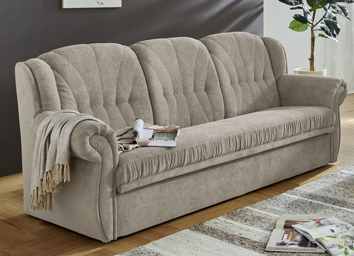 Polstergruppen - Klassische Polstermöbel mit hochwertigem Bezug, in Farbe GRAU-BRAUN, in Ausführung Sessel Ansicht 9