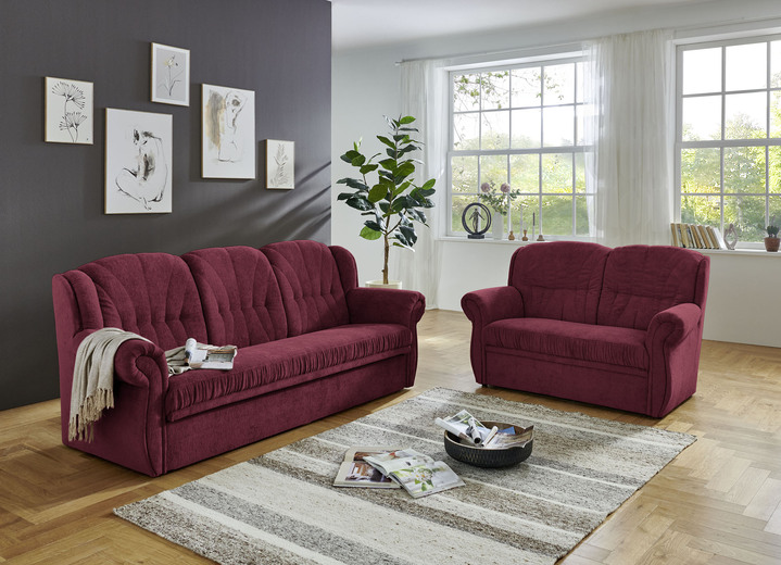 Polstergruppen - Klassische Polstermöbel mit hochwertigem Bezug, in Farbe GRAU-BRAUN, in Ausführung Sessel Ansicht 2