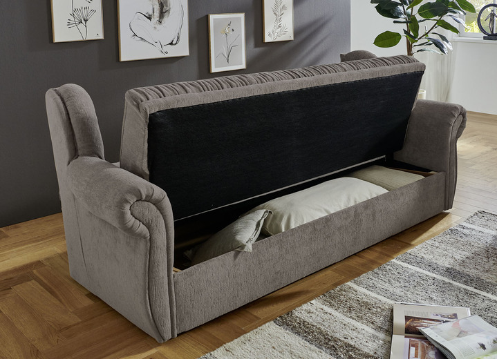 Polstergruppen - Klassische Polstermöbel mit hochwertigem Bezug, in Farbe GRAU-BRAUN, in Ausführung Sessel Ansicht 17