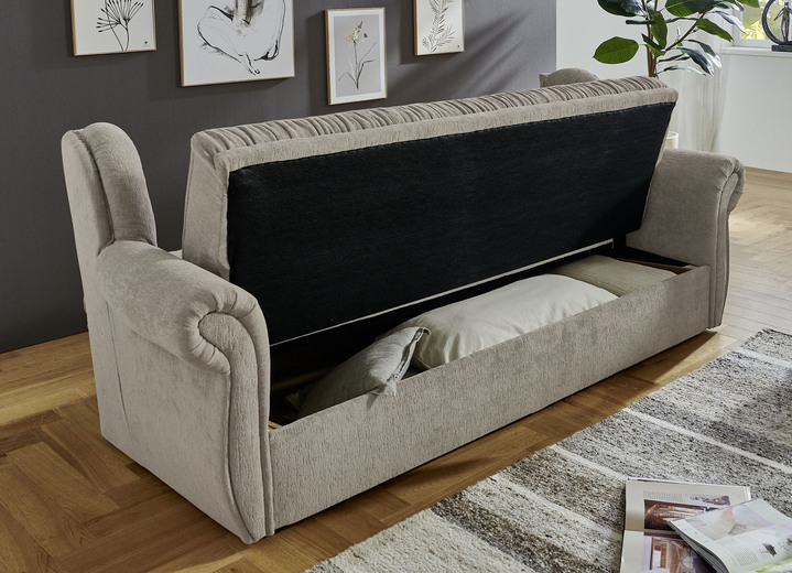 Polstergruppen - Klassische Polstermöbel mit hochwertigem Bezug, in Farbe GRAU-BRAUN, in Ausführung Sessel Ansicht 11