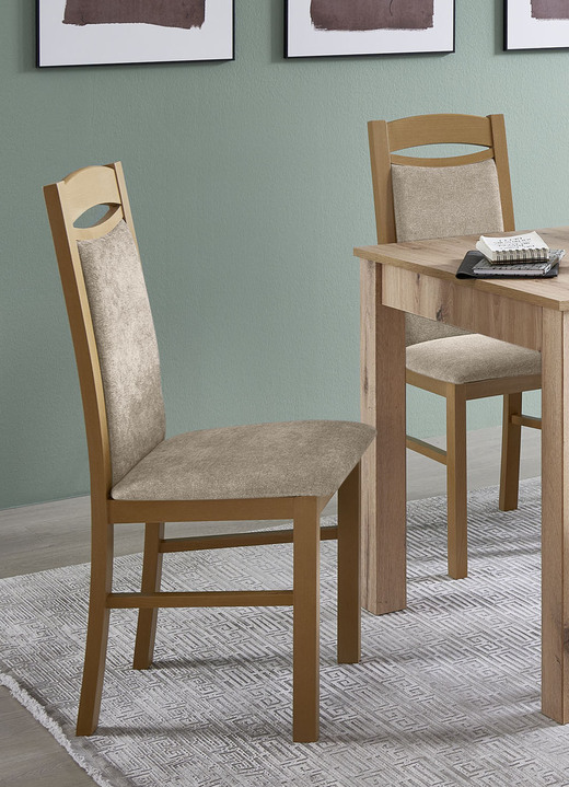 Stühle & Sitzbänke - Zeitlose Esszimmermöbel, in Farbe EICHE ARTISAN-BEIGE, in Ausführung Stühle, 2er-Set Ansicht 1