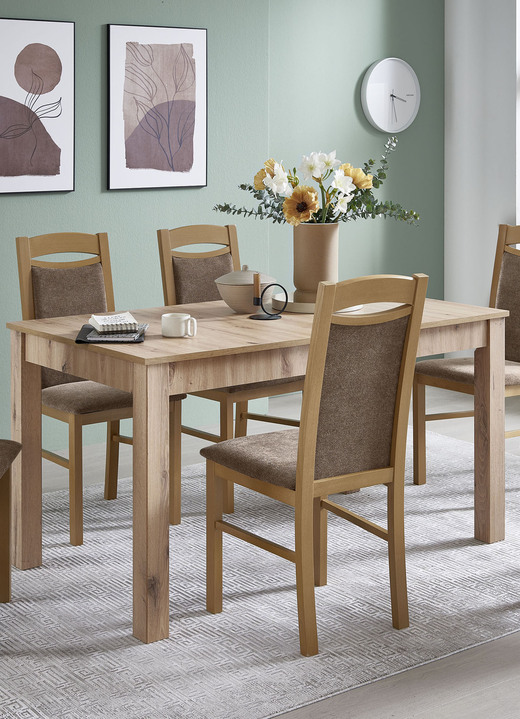 Esstische - Esstisch mit laminierter Holz-Wabenplatte, in Farbe EICHE ARTISAN Ansicht 1